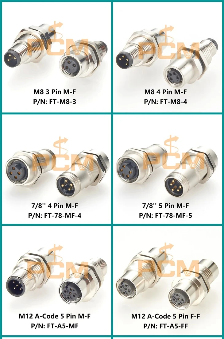 Panel Feedthrough Connector M8 M12 7/8'' high quality