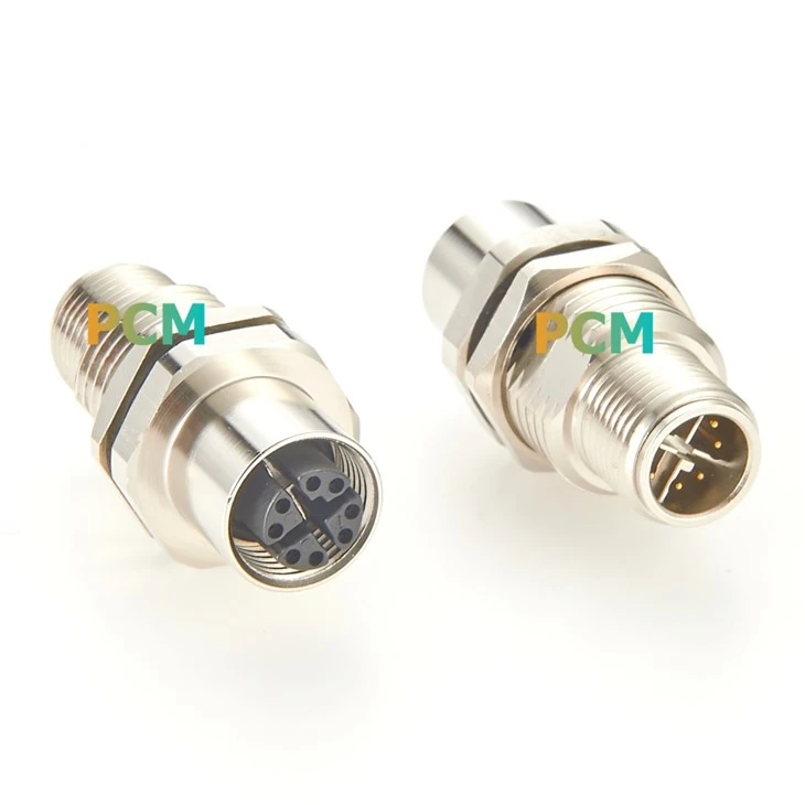 M12 X Code 8 Pin Feedthru Bulkhead Connector suppliers