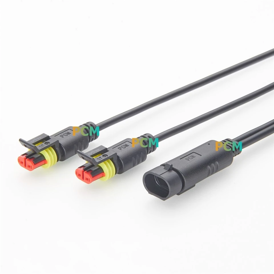 AMP Superseal 2 Way Waterproof Y Splitter Cable