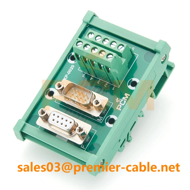 DB9 DIN Rail Terminal Block for Serial Communication Wiring DB9 DIN Rail Terminal Block for Serial Communication Wiring