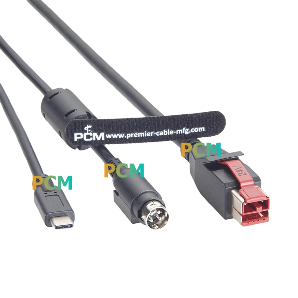 Powered USB To USB-C And Hosiden 4Pin 24V Power Cable suppliers