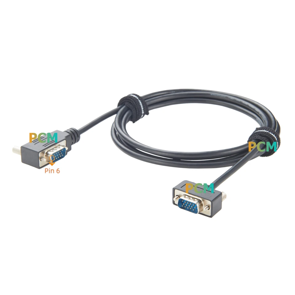 Right Angled Low Profile HD15 VGA Cable