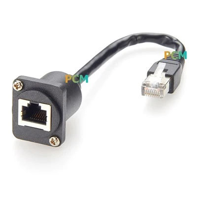 Prodlužovací kabel RJ45 s průchodkou ve tvaru D