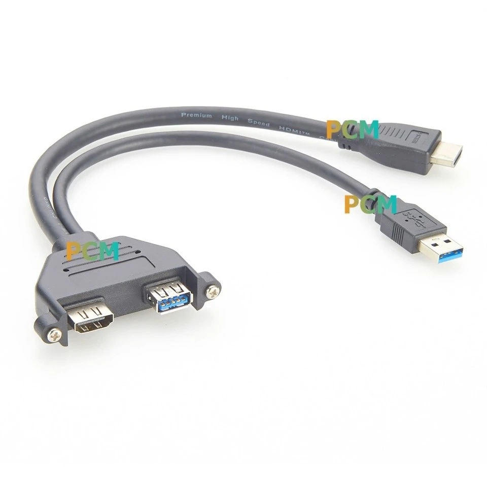 USB3.0 & HDMI Extension Panel Mount Cable factory